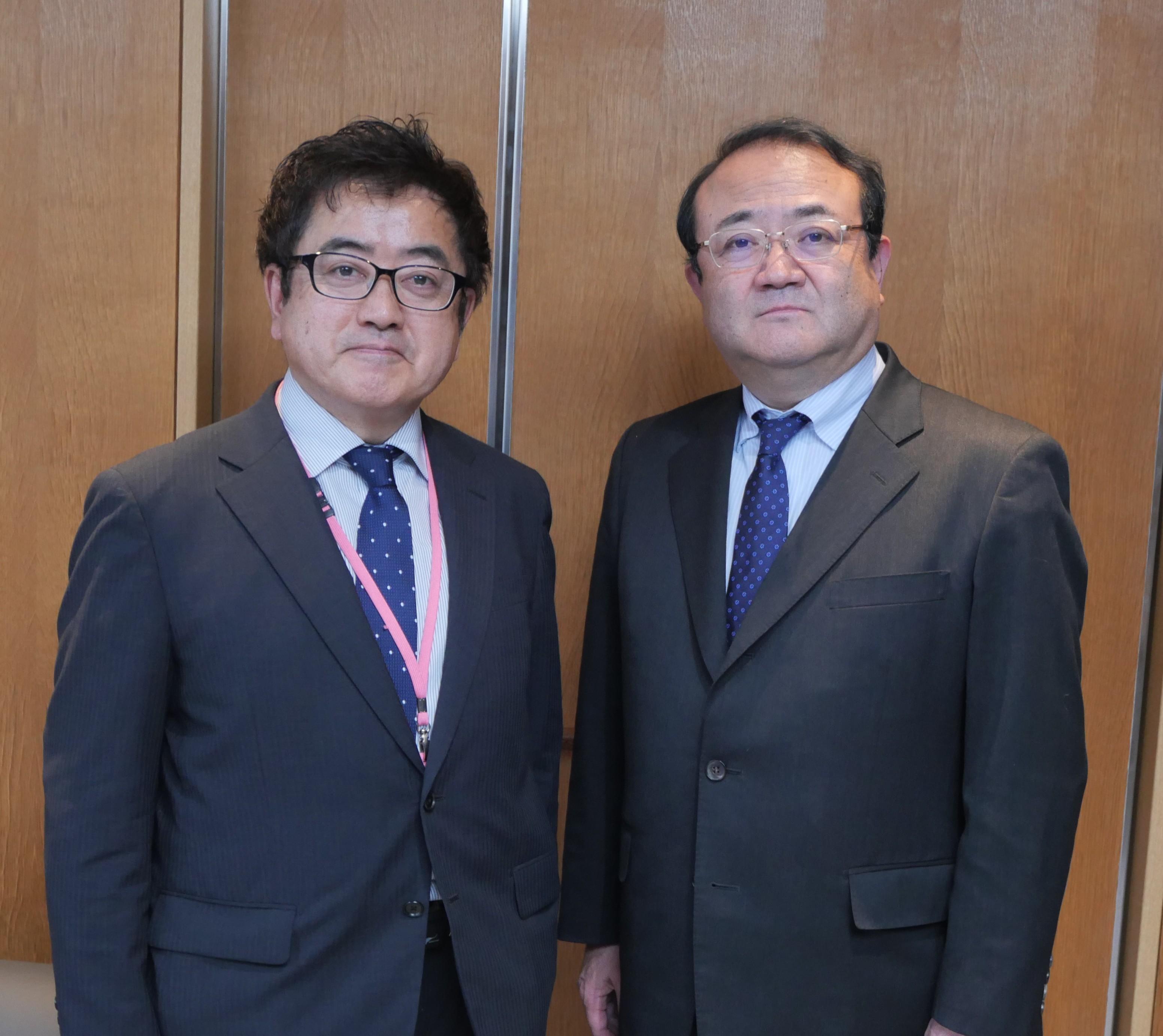 画像:池渕病院長と丸山理事長