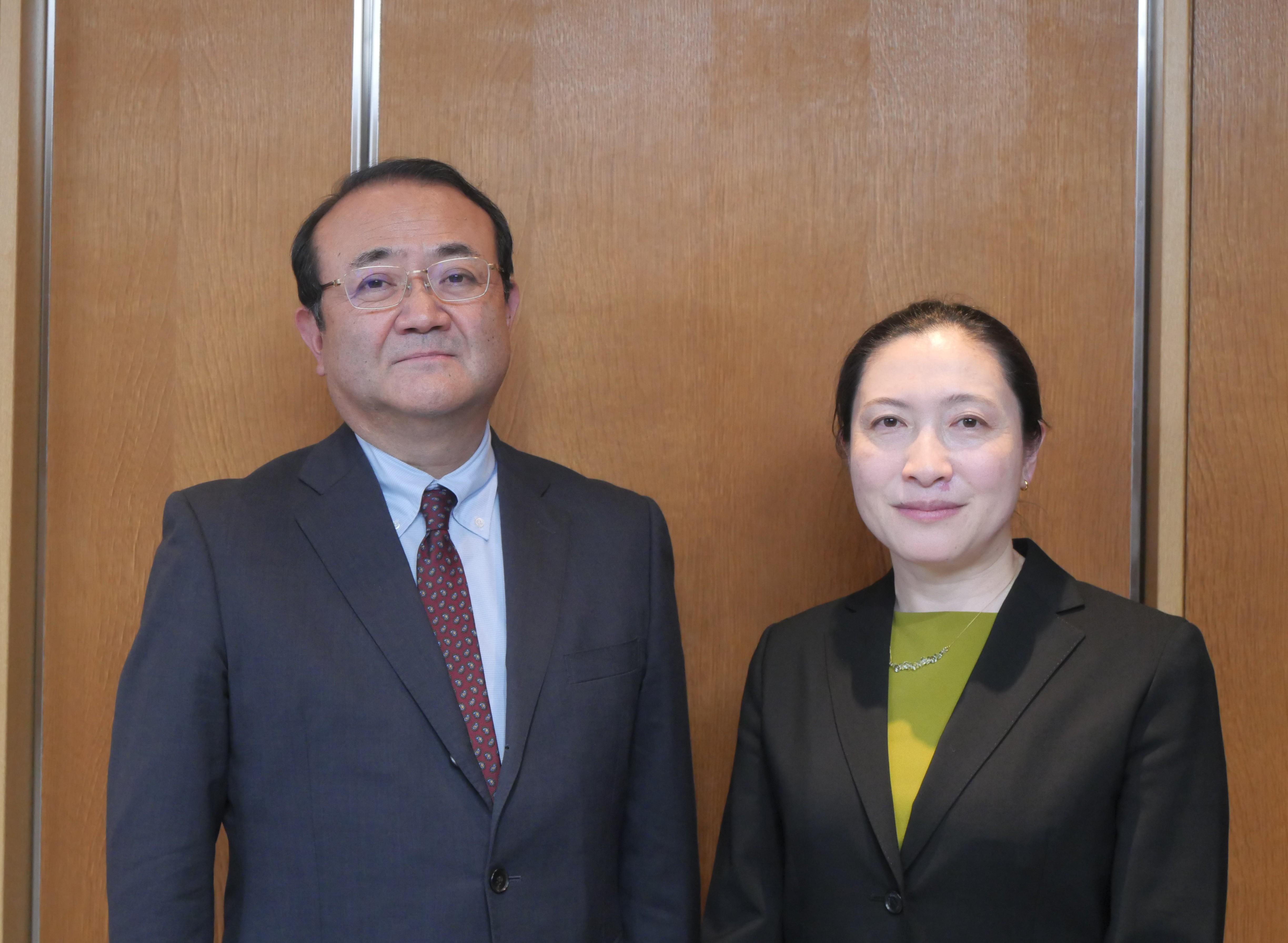 画像:丸山理事長と前澤教育長