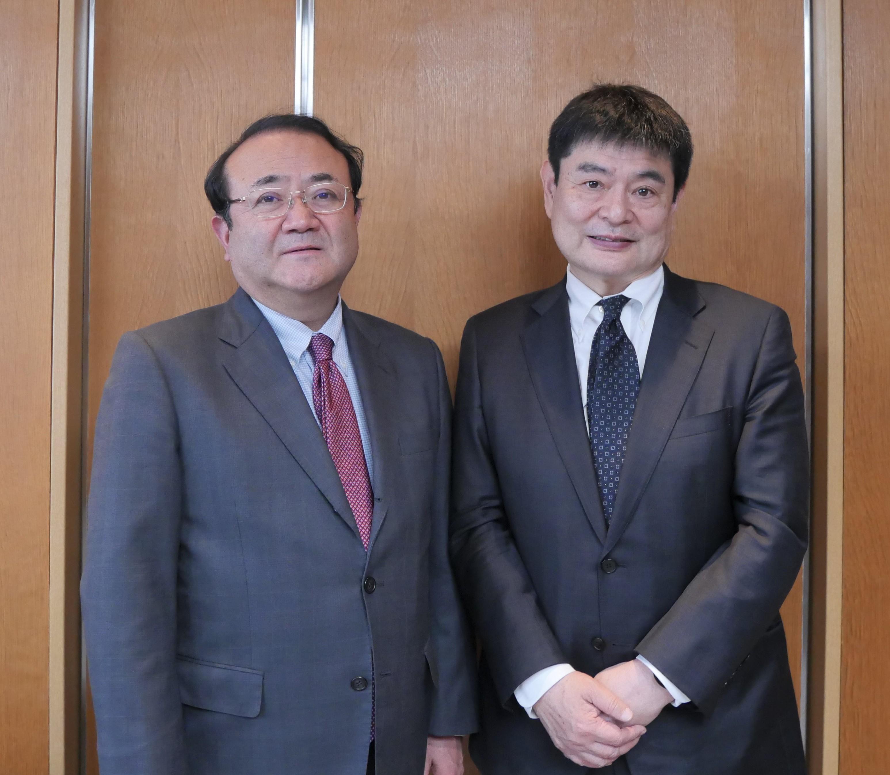 画像:丸山理事長と上野病院長
