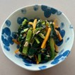 画像:小松菜とツナの塩昆布和え