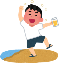 画像:酔ってふらふらになっている男性