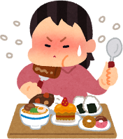 画像:暴食している女性