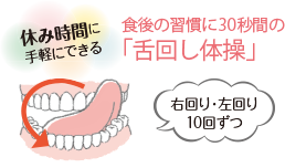 食後の習慣に30秒間の舌回し体操