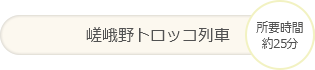 嵯峨野トロッコ列車 所要時間 約25分